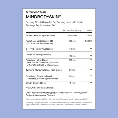 CLEARSTEM MINDBODYSKIN® Daily Skin Support